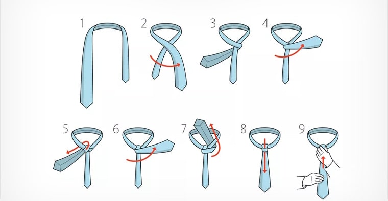 آموزش بستن گره نیمه ویندزور