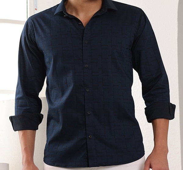 پیراهن سرمه‌ای مردانه